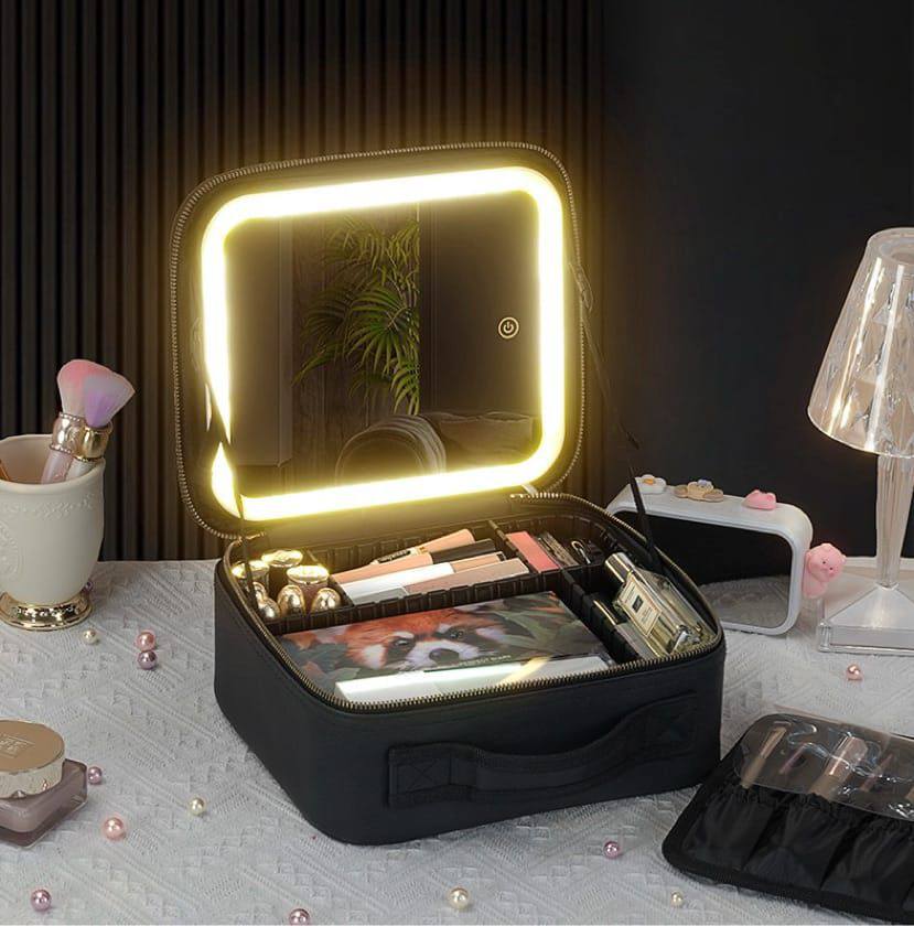 Neceser de maquillaje con luz led maletin neceser cosmetiquera