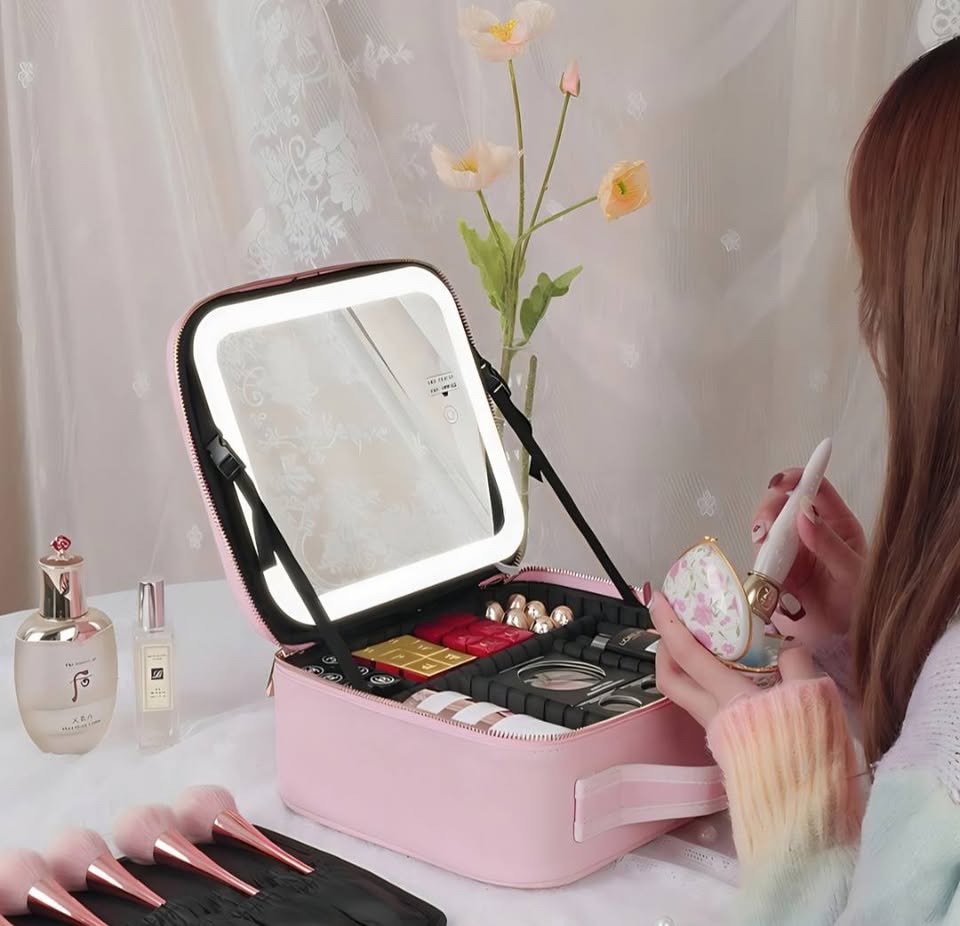 Neceser de maquillaje con luz led maletin neceser cosmetiquera