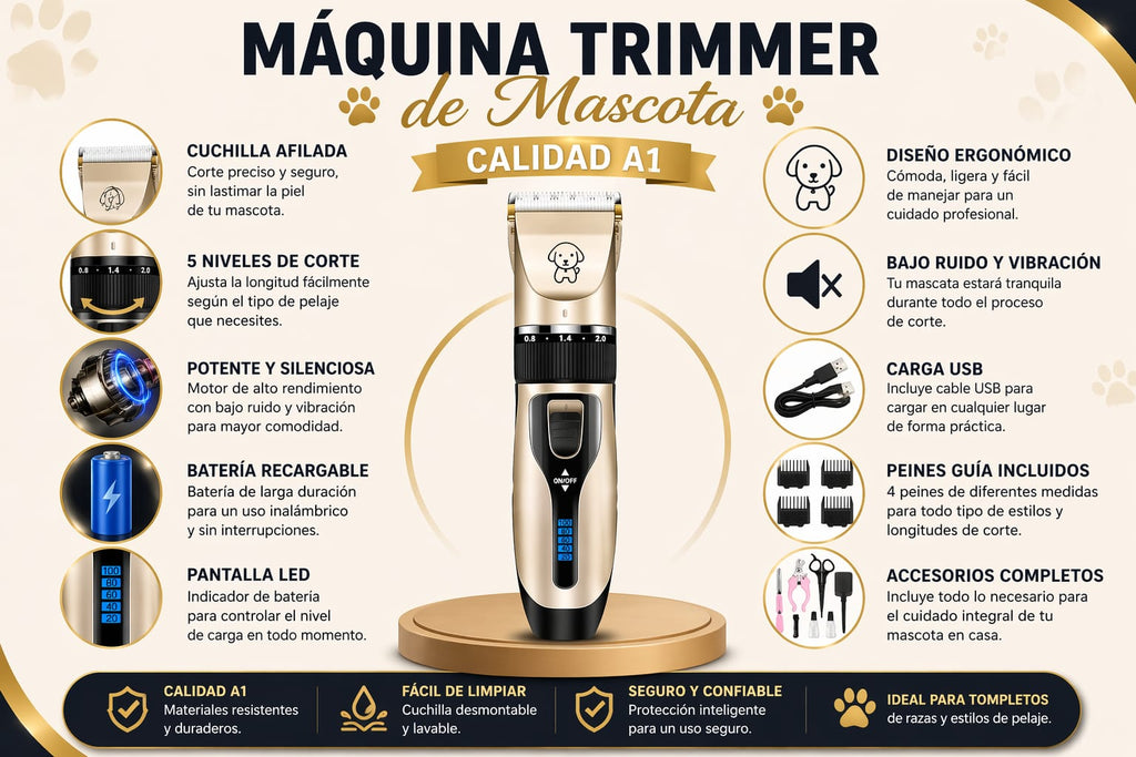 Maquina para cortar el pelo de mascota
