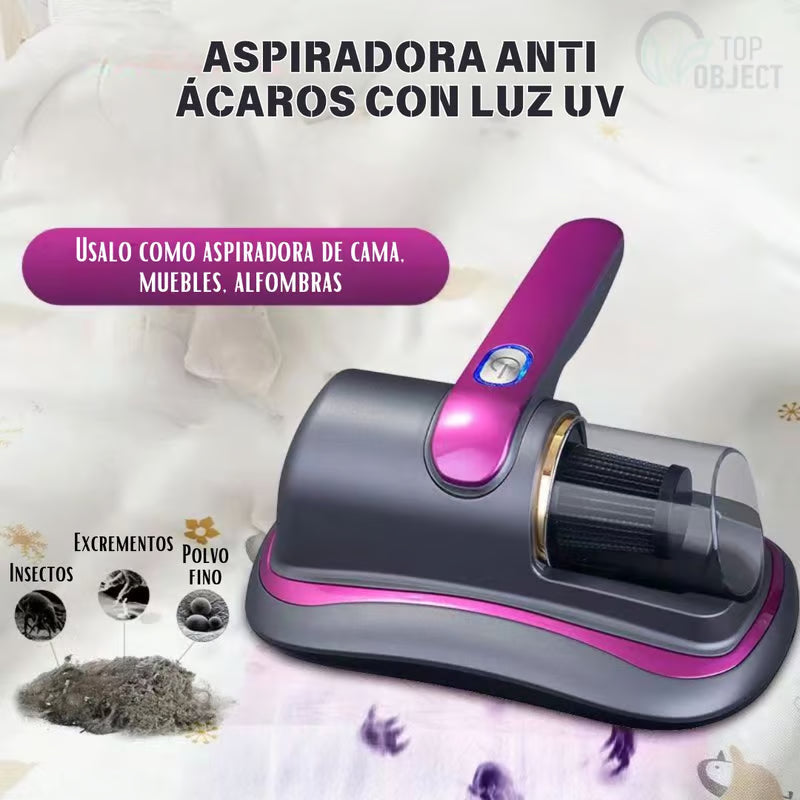 Aspiradora Anti-Ácaros Portátil Luz Uv Eliminador De Ácaros